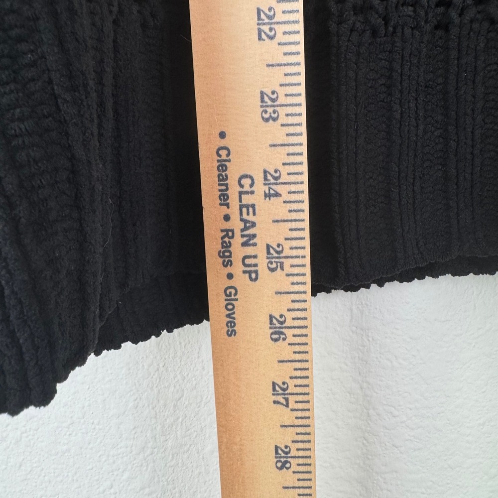 American Eagle Sweater Women XS Black Excellent Chenille Knit Minimalist Casual - Picture 4 of 6